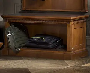 Банкетка для прихожей "Венеция" Орех 779  купить в интернет магазине Мебель из массива. Звоните +7 495 961-63-63 Мебель для гостиной из массива дерева